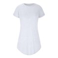 thumbnail image 7 of Fznquz Sleeveless Summer Dresses Solid Short Sleeve Athletic Shirt Casual Pockets Ladies Dress White, 7 of 7