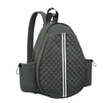 thumbnail image 3 of Bolsa de tenis elegante con bolsillos laterales, ligera y portátil para exteriores, ideal para pickleball. Verde, 3 of 9
