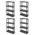 thumbnail image 1 of Gracious Living 4-Shelf Adjustable Medium-Duty Shelving Storage, Black, 1 of 12