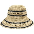 thumbnail image 4 of CoCopeaunts Summer Straw Bucket Hat Wide Brim Outdoor Summer Hollow Beach Fisherman Hat Two-Color Packable Women Bucket Cap, 4 of 8