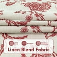 thumbnail image 3 of DriftAway Linen Floral Paisley Red Blackout Curtains for Bedroom 102 Inch Length 2 Panels Lined Back Tab Window Drapes Thermal Farmhouse Country Jacobean Curtains, 3 of 8