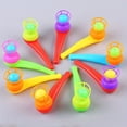 thumbnail image 1 of 10pcs Plastic Pipe-shaped Floating Blowing Balls, Suitable For Children's Holiday Parties, Interesting Gifts, Exercise Lung Capacity And Concentration, A Variety Of Colors To Mix And Match, 1 of 4