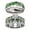 Green, variant on Matching Rings Couple Rings AAA Cz White Gold Plated Wedding Ring Sets for Him and Her