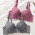 thumbnail image 6 of Women'S Plus Size Wirefree Front Closure Bra with Breathable Lace for Everyday Comfort 38, 6 of 8