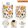 thumbnail image 5 of Yayeee 2 Pack Qtip Holder Bathroom Cotton Swab Canister with Lid Clear Dispenser Set, Pumpkins Pattern, 5 of 6