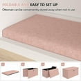 thumbnail image 6 of VECELO Ottoman Bench, Linen Footrest Stool, Storage Seat, Pink 29.99" L Folding Storage Ottoman, 6 of 10