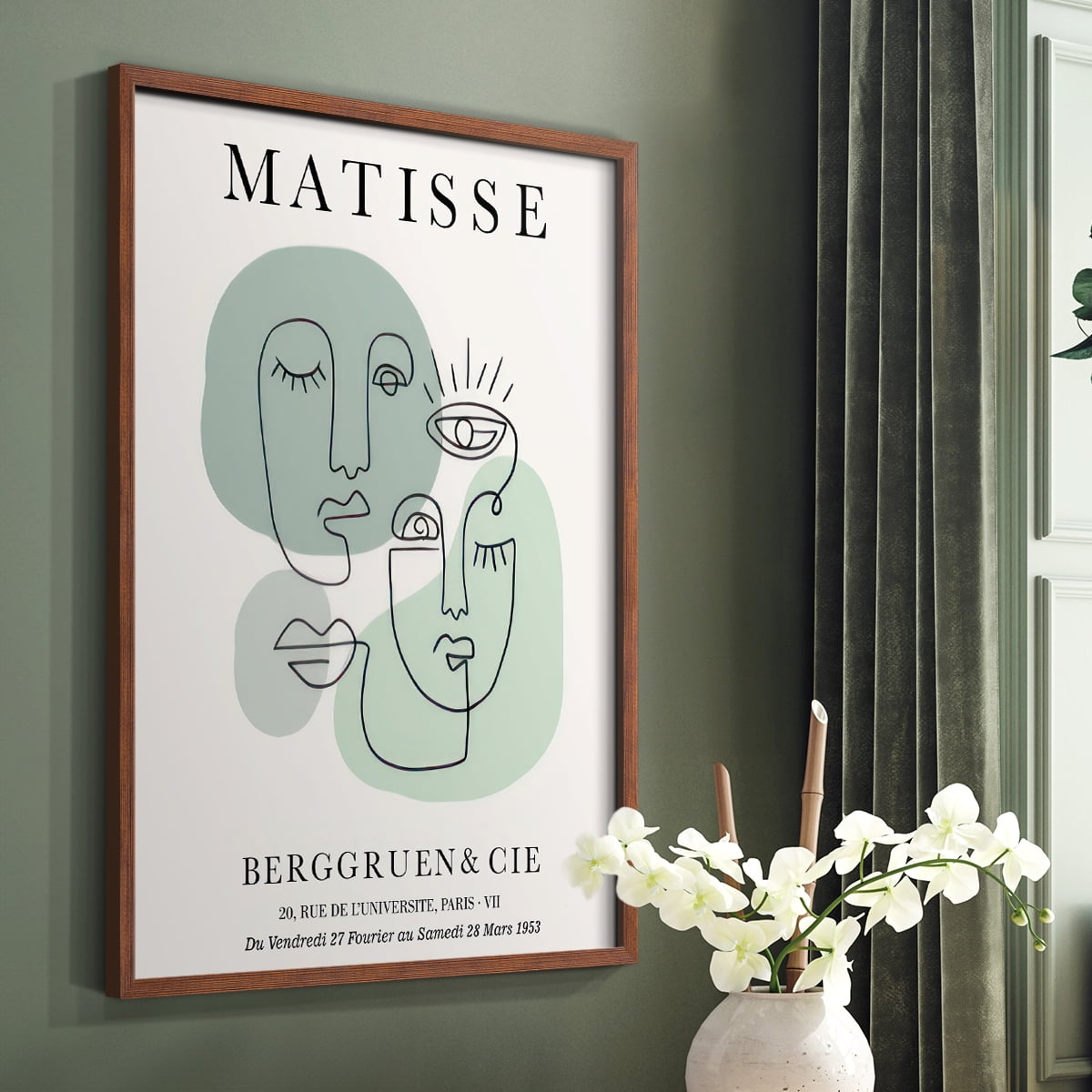 Matisse CLXXIX Framed Print in Brown Solid Wood 8 x 10 Framed Print