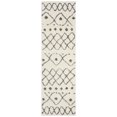 thumbnail image 5 of SAFAVIEH Sparta Eliot Geometric Polyester Shag Area Rug, Ivory/Grey, 4' x 6', 5 of 7