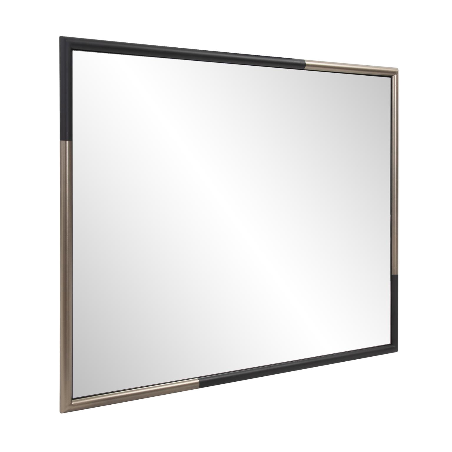 Tyler Dillon Handcrafted Black & Brass Metal Framed Mirror