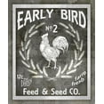 thumbnail image 2 of LightBoxJournal 20x23 Black Ornate Wood Framed with Double Matting Museum Art Print Titled - Farm Sign_Early Bird, 2 of 4