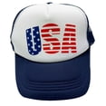 thumbnail image 4 of Peichun USA Flag and Letter Print Baseball Caps for Women Men Summer Lightweight Breathable Sun Hats for Outdoor Sports and Daily Casual Wear Independence Day Accessories 2-Navy One Size, 4 of 4