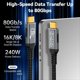 thumbnail image 5 of Cable USB 4.0 Tipo C de 16 K, 80 Gbps, PD240 W, para 5/4/3, Carga Rápida con Todas las Funciones, Transferencia de Datos USB C A C., 5 of 5