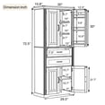 thumbnail image 6 of Storage Cabinet with Multi-Functional Storage Space, 2 Drawers with Slide Rails and Adjustable Shelf for Kitchen, Bathroom, Dining Room, Living Room, Black, 6 of 9