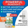 thumbnail image 4 of Bark&Spark Omega-3 Fish Oil Softgels for Dogs - Shedding & Itch Relief, Skin & Coat Health - EPA & DHA, Hot Spots Support (180 ct), 4 of 7