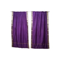 Mogul 2 Violet Curtains Rod Pocket Sari Curtains Panels Boho Indi Gypsy Home Decor Interiors 84 inch