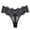 Black, variant on Womens Black Lace Thong Seamless No Show Underwear, Soft Breathable Nylon Panties for Everyday Comfort, Machine Washable,Size M