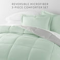 thumbnail image 3 of All Season Reversible Comforter Set Breathable Cool in Aqua & Light Gray Twin/Twin XL Bedding by Comfort Canopy, 3 of 19