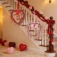 thumbnail image 3 of Valentines Day Wreath, 13 Inch Heart Shaped Wreath for Front Door, Galentines Decorations Home, Heart Shaped Wreath with Berries and Small Hearts for Valentine's Day Wedding Festival Decor, 3 of 5