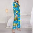 thumbnail image 4 of Bingfone Womens Pajama Sets Cute Car Cartoon Print,Long Sleeve Loungewear Pajamas Set-Medium, 4 of 9