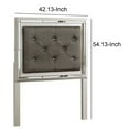 thumbnail image 5 of Benjara Crystal Tufted Leatherette Twin Panel Headboard, Gray and Silver, 5 of 5