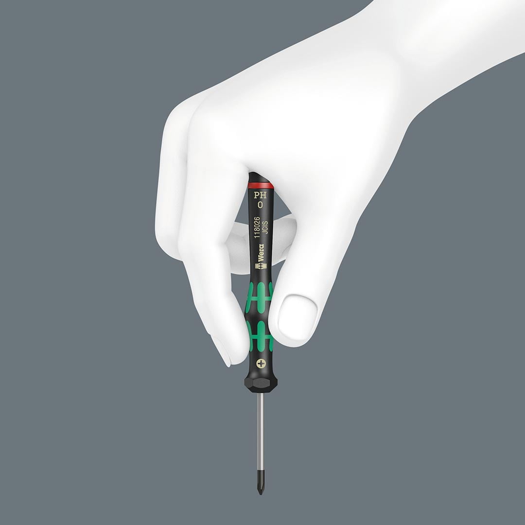 Wera 05135938001 Kraftform Kompakt Micro Precision Screwdriver Bit Set, 11-Piece, Interchangeable Micro Bits, Electronics Repair Kit