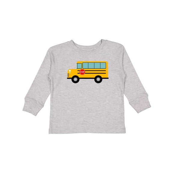Inktastic School Bus Boys or Girls Long Sleeve Toddler T-Shirt
