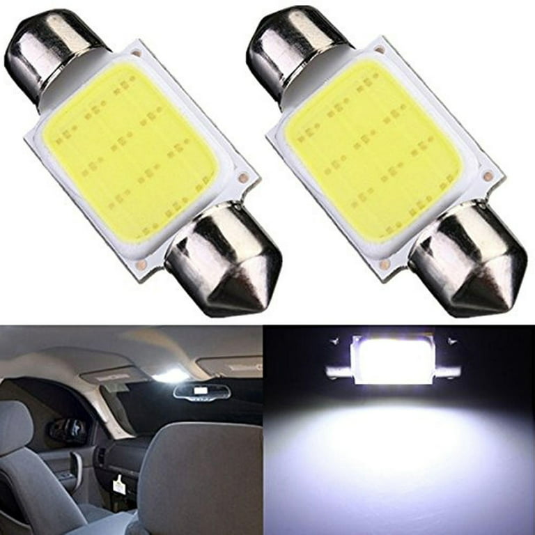 Star Home 10Pcs/Set Dome Light Shock Resistant Direct Replacement Solid 12V  White COB Auto Roof Reading Bulb for Car 