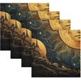 thumbnail image 5 of GZHJMY Sun and Moon Cloth Napkins Set of 6,Reusable Washable Polyester Dinner Table Napkins for Kitchen,Dining,Restaurant,Party Decoration, 5 of 7