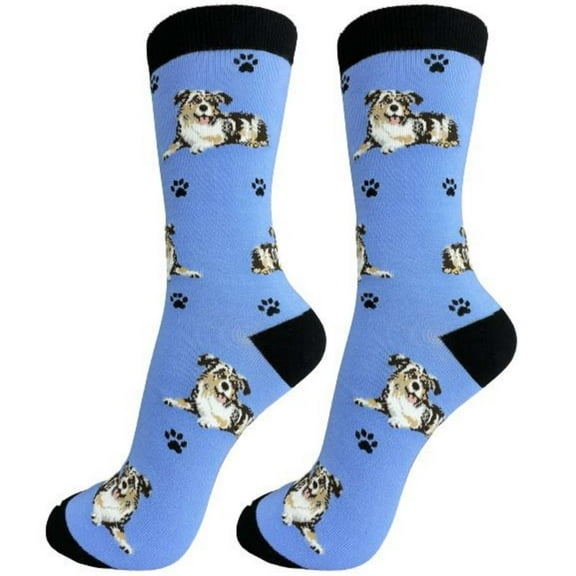 14.00In Australian Shepherd Socks., Cotton, Happy Tails 800Fb53