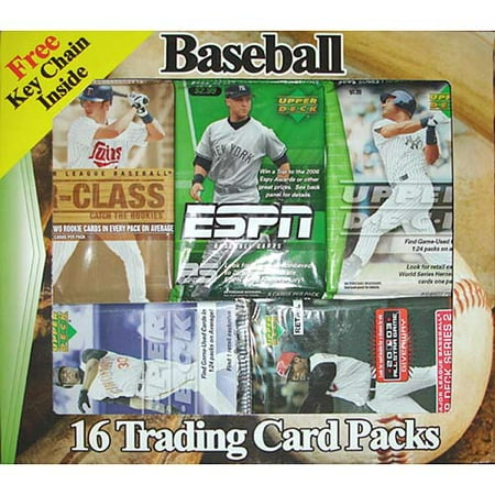 Upper Deck MLB 16-Pack Value Box With Keychain