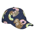 thumbnail image 3 of Disketp Sloth With Donuts Print Baseball Caps For Outdoor Sports Fashion Casual Outdoor Caps Men Women, 3 of 8