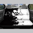 thumbnail image 3 of CHAQLIN Car Rear Seat Covers for Auto Interior Car Interior, Black and White Abstract Design 2 Pcs Rear Bench Seat Covers Stretch Non-Slip, 3 of 4
