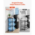thumbnail image 4 of KFFKFF 4-Tier Water Jug Rack, Organizer for 3 and 5 Gallon Bottles, Heavy-Duty Storage Shelf with Detachable Design for Home, Office, and Kitchen, Black and Brown, 4 of 9