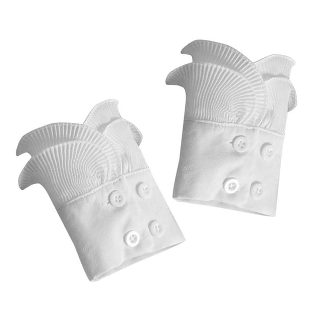 Collar falso de pie para camisa, collares desmontables, camisa sólida, blusa con solapa, Top, ropa blanca para mujer, accesorios para camisa Brazalete jinwen Collar falso de encaje de algodón para mujer