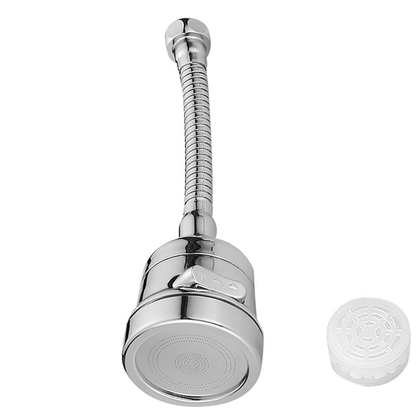 Grifo Aeroador Ducha Cabeza Extender Cocina ABS ABS Acero Inoxidable Rotación Agua Ahorro Bubbler Boquilla Sprinkler Bajo Ruido Largo Eigraketly HA010728-03