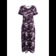 thumbnail image 4 of Vestido Camisero Informal de Verano para Mujer, Holgado, de Corta, Estilo Camuflaje, con Bolsillo Púrpura M, 4 of 8