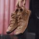 thumbnail image 3 of Botas cortas de punta alta hechas a mano para hombre, botas para exteriores con forro polar, talla grande, 3 of 6