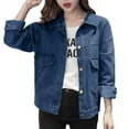 thumbnail image 3 of Pyhlmscde Women's Loose And Oversized Denim Jacket, Denim Jacket for Women, Fall Clothes, Womens Tops, 3 of 5
