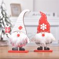 thumbnail image 2 of Bewildely Muñeco de Papá Noel de Feliz Navidad de madera, decoración de dibujos animados, barba, adorno de mesa, pequeño accesorio, colección Kits de decoración para fiestas rojo Bewildely HA009124-01, 2 of 6