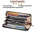 thumbnail image 3 of GAEKEAO Womens Wallet RFID Blocking Zip Around Wristlet Wallets, 3 of 7