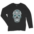 thumbnail image 5 of Philly Thing Sugar Skull Women's Long Sleeve T-shirt Day of the Dead Dia de los Muertos, 5 of 7