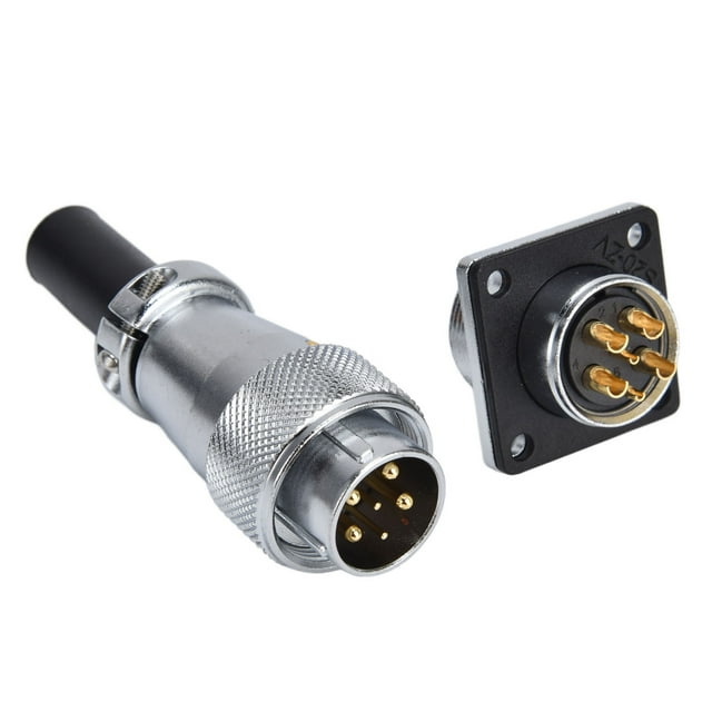Conector de alimentación a prueba de agua, conector de aviación de 6 pines Conector de cable de aviación LED Montaje en panel Aspecto llamativo circular