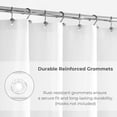 thumbnail image 6 of White Extra Long Waterproof Shower Curtain Liner 71x79 Inches, 6 of 8