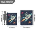 thumbnail image 6 of Yayeee Throw Blanket for Couch Soft Warm 50" x 60" Sofa Chair Bed Decoration, Rocket Pattern, 6 of 7