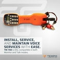 thumbnail image 2 of TEMPO Communications TM-700 Telephone Test Set, Lineman's Butt Set Phone Tester w/LCD Display, ABN Bed of Nails & Spike Croc Clips & RJ11, DSL Line Filter, 2 of 9