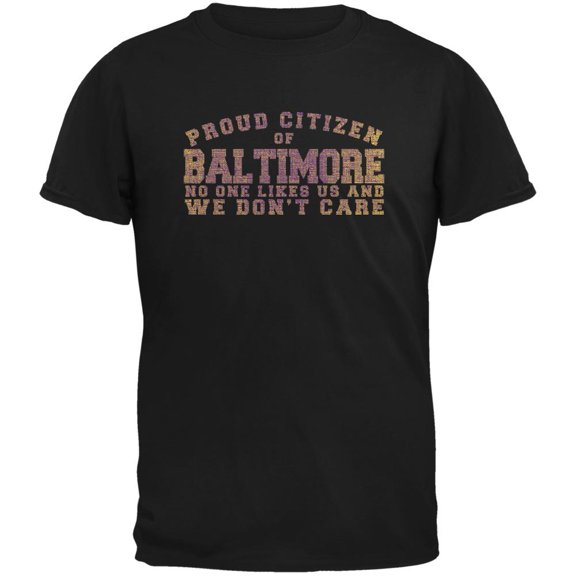 Proud No One Likes Baltimore Black Youth T-Shirt - Youth Medium