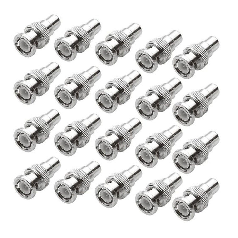 Amview 20pcs BNC Male to RCA Female adapters CCTV  Connector Security Camera 