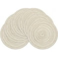 thumbnail image 1 of Xiao Hua Juego de 6 manteles individuales redondos trenzados, lavables, de 38 cm, para mesa de cocina, comedor, colores variados (marfil, 6), 1 of 5
