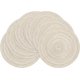thumbnail image 1 of Granjero Gordo Juego de 6 manteles individuales redondos trenzados, lavables, de 15 pulgadas, para mesa de cocina, comedor, colores variados (marfil, 6), 1 of 5
