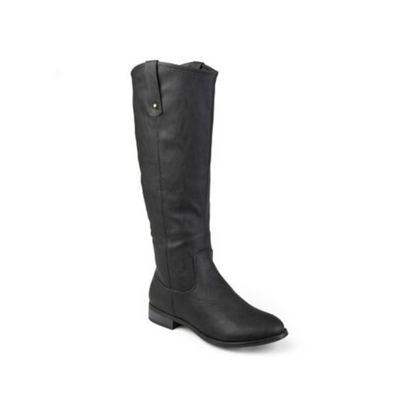 JOURNEE COLLECTION Womens Black Pull Tabs Comfort Taven Round Toe Block Heel Zip-Up Riding Boot 8 M XWC
